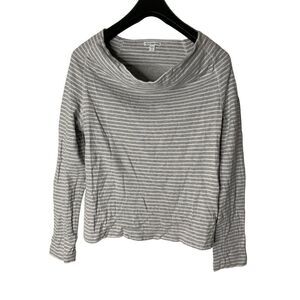 Standard James Perse Striped Cowl Knit Top Sweater Boatneck women's size 3